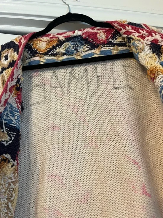 Handcrafted Multicolor Embroidered Cardigan - Picture 4 of 6